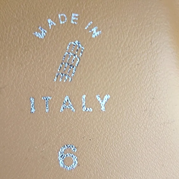 NWT Italian Shoemaker Strap Sandal with small Heel SZ 6 Salmon and Silver - Picture 6 of 11